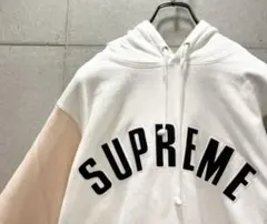 【即完売カラー】Supreme 刺繍ロゴ 袖切り替え マルチカラー パーカー