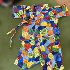 カラフル果物柄 ベビー甚平 90