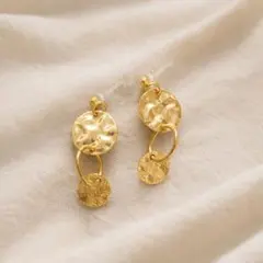 ゴールドピアス 両耳 軽量 樹脂ポスト