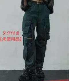 タグ付き【未使用品】テクノカーゴパンツ　グリーン　M-65 ワイドシルエットのサムネイル