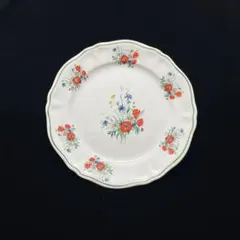 クレイユモントロー バルボティーヌのいちご皿 FRAISE 花リム プレート