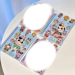 LABUBUシールブック・メモ帳　青　2点