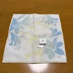 新品　HANAE MORI タオルハンカチ 花柄 ブルーのサムネイル