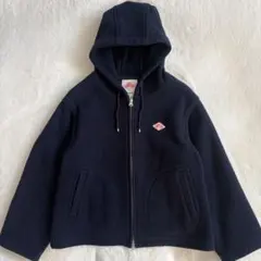 【美品】DANTON ウールライトパイル フード ジップアップジャケット 36