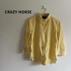 美品✨CRAZY HORSE 花柄 シャツ 黄色 イエロー 七分袖