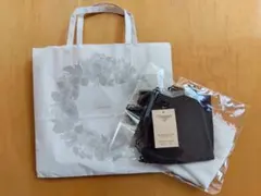 Chikazawa 近沢レース店　レースハンカチ 白黒2枚セット