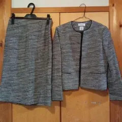 新品オペークドットクリップ　ツイード ジャケット＆スカート セットアップ 38M