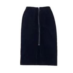 GU フロントジッパータイトスカート　ブラック　S