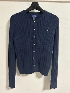 Ralph Lauren ケーブルニットカーディガン ネイビーPOLO