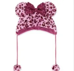 ミニーマウス ヒョウ柄帽子