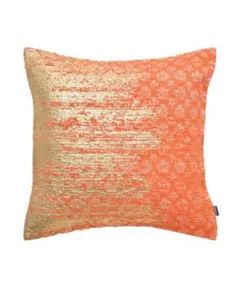 Francfranc イカットペイント クッションカバー オレンジ ゴールド