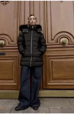 ZARA 撥水防風フード付きダウンジャケット