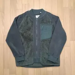 ユニクロ × ホワイトマウンテニアリング ボア フリース ジップアップ S 深緑