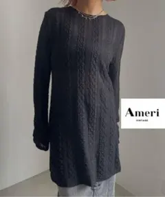 【Ameri】2WAY WRINKLE LACE STRIPE TOP ブラウスのサムネイル
