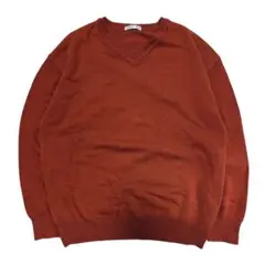 美品 CINEMA CLUB オレンジ Vネック セーター アメカジ Y2K