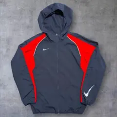 Nike フード付き ジャージ フルジップ 刺繍ロゴ デカロゴ ネイビー