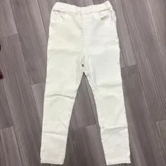 【petitmain】ストレッチ白パンツ（110cm）レギンス代わりに！