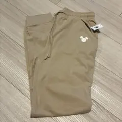 ミッキーマウス刺繍ベージュ パンツ