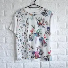 【極美品】PSポールスミス M ボタニカル花柄プリントブラウスTシャツ白のサムネイル