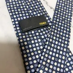 FENDI ドット柄 ブルー ネクタイ フェンディ