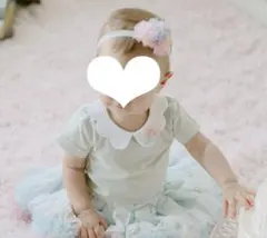 panpantutu ポンポンエンジェルロンパース(半袖)クリームミント80