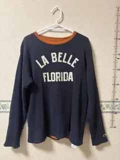 90s～00s Champion サーマルワッフルUSA ロンT トレーナー