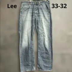 リー メンズジーンズ デニムパンツ 青 ボタンフライ ダメージ【8158】