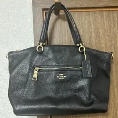 COACH ブラックレザー ハンドバック