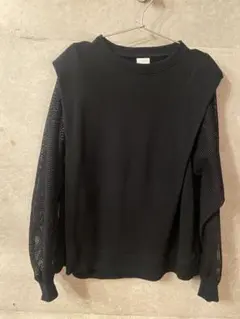 CITYSHOP ブラック メッシュスリーブ トレーナーのサムネイル