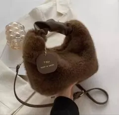 ファーバッグ ファー ブラウン もふもふ ショルダー 斜めがけ 2WAY 韓国