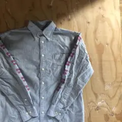 【送料無料】USED お洒落長袖シャツ　アームプリント　古着