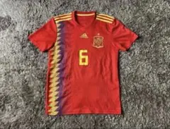 アディダス スペイン代表 イニエスタ 18/19 ユニフォーム サッカー 刺繍 アディダス スペイン代表 イニエスタ 18/19 ユニフォーム サッカー