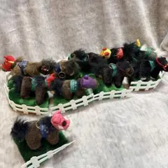 競走馬　ぬいぐるみセット柵付き