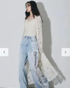 明日まで価格⭐︎andrea&co アンドレアアンドコー　レースロングカーディガンのサムネイル
