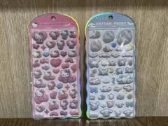 コットンパフィーシール　サンリオ　ハローキティ　シナモロール