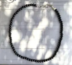 “New” import handmade Onyx necklace 4㎜