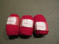 Air Queen 赤 毛糸 3個セット