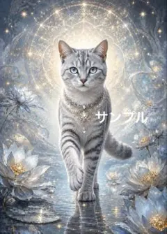 一作限り】藤と水晶に包まれた幻想のサバトラ L514 - メルカリ