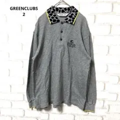 GREEN CLUBS シャツ　ポロシャツ　ゴルフ　刺繍　レオパード　2