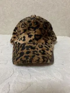 【美品】　豹柄　キャップ　59センチ