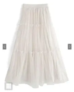 GRL チュールティアードスカート [at2180] アイボリー