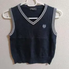 COMME CA ISM ネイビー Vネックベスト 120A