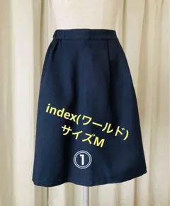 ★最終お値下げ★インデックス★フレアスカート★ネイビー★キレイめ★オフィス★Ｍのサムネイル