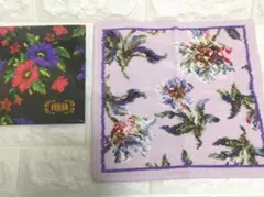 FEILER 花柄タオルハンカチ ピンク