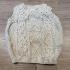 H&M ケーブル編みノースリーブ　ベスト　 6M