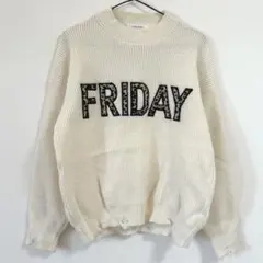 サイレントワース　FRIDAY ダメージ加工ニットセーター