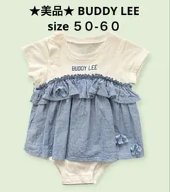 ★美品★BUDDY LEE半袖ロンパース 50-60 女の子　ガバーオール