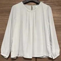 GLACIER パールビジュー付きシフォンブラウス