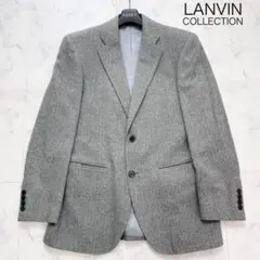 美品　ランバンコレクション　テーラードジャケット　カシミヤ　ライトグレー　M