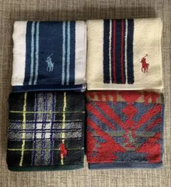 ラルフローレンハンドタオル　ガーゼハンカチRALPH LAUREN 四枚セット